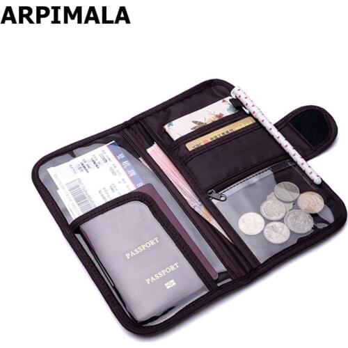 ARPIMALA 2020 Brand Passport Cases Travel Wallet Big Organizer Document Bags Luxury Coin Money Purses Credit Card Holder No Logo