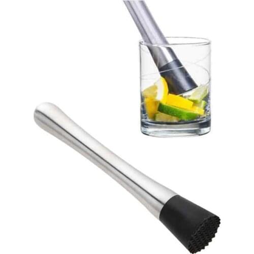 Stainless Steel Bar Cocktail Mojito Mint Muddler DIY Drink Fruit Crushed Ice Cocktail Mixer Muddler Bartender Barware Bar Tool
