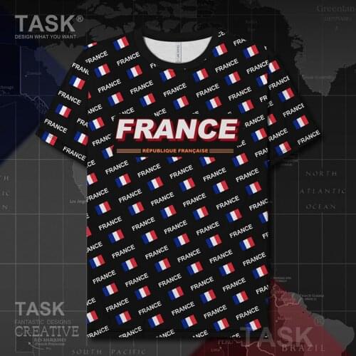 France French Republic FRA FR Quick Dry t shirt fashion brands sporting tracksuit Breathable Short-sleeved new clothes summer