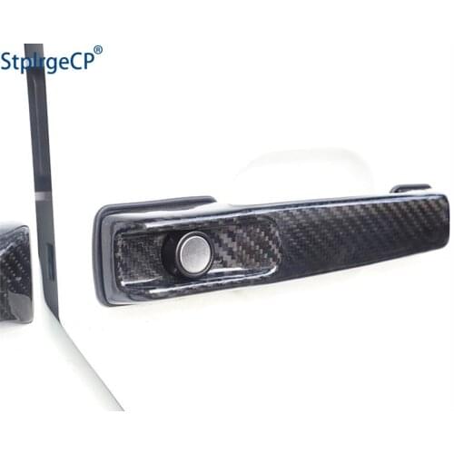 Real Carbon Fiber Auto Outer Door Handle Cover For Mercedes Benz G Class W463 W464 G65 G55 G63 G500 G550 G350 09-19 Car Styling