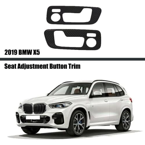 For BMW X5 2019 2020 2021 Carbon Fiber Seat Adjustment Buttons Panel Switch Trim Decoration Stickers Interior Auto Accessories