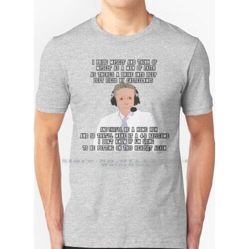 Thom Brennaman 'castellanos Home Run Call' Art T Shirt 100% Pure Cotton Baseball Sports Funny Meme Thom Brennaman Quote