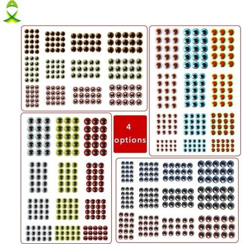 JSM 732pcs/lot 3/4/5/6mm 3D Fishing Lure Eyes Realistic Artificial Imitating Lure bionic Eyes Fly lure accessories
