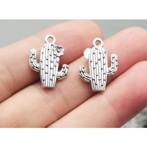 25pcs/lot--15x20mm, Cactus chams, Antique silver plated Cactus charms,DIY supplies, Jewelry accessories