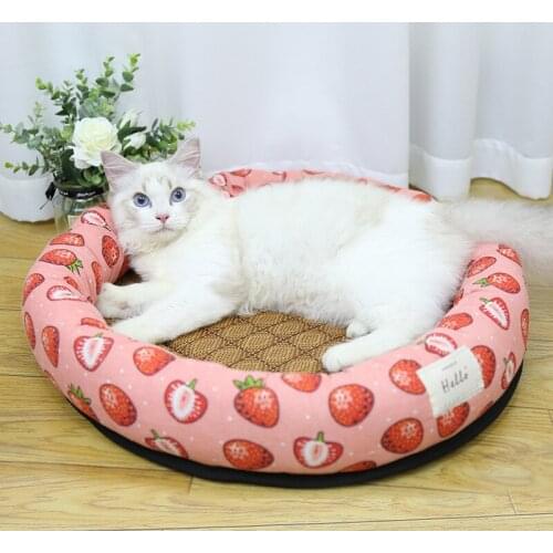 Summer and Breeze Japanese Round Mat Cat Litter Pet Litter Round Litter Cat Mat Cat Cold Litter Pet Mat Litter