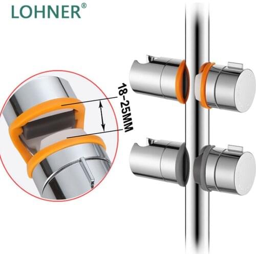 Lohner New Durable Water Shower Mounting Brackets Straight Button Type Adjustable Rail Lifting Seat Hook Base Bathroom