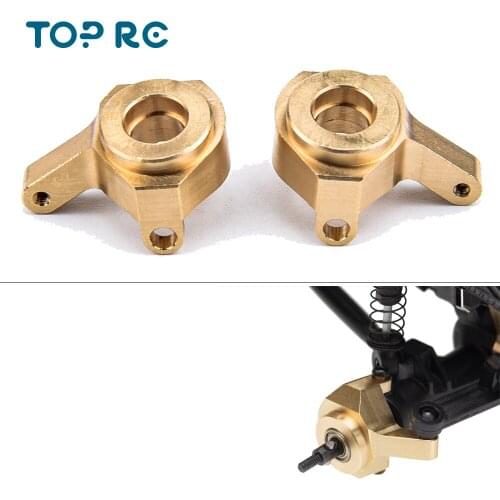 2PCS Brass Steering Knuckle Set for Axial SCX24 90081 1/24 RC Car Upgrade Parts