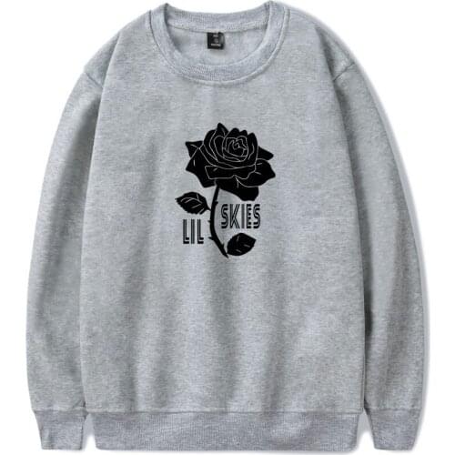 Novelty Lil Skies Sweatshirts Round collar Tops Men Women Fashion Pullover Streetwear Tops Mens Printed Lil Skies Sweatshirts