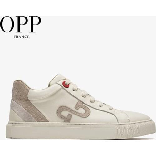 OPP Mens Shoes Summer Breathable Lace-up Boots Leather Mixed Color Shoes Street Style Casual Mens Skate Shoes
