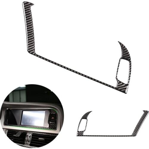 For Audi A4 B8 2009 2010 2011 2012 2013 2014 2015 2016 Carbon Fiber Navigation Panel Screen Warning Light Outer Frame Cover Trim