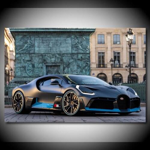 Super Car Bugatti Divo Side View Vehicle Sportscar Posters And Prints Canvas Wall Art For Living Room Decor