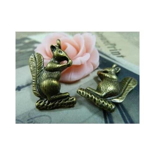 Zinc alloy pendant jewelry accessories diy handmade material charms The squirrel 17*18mm