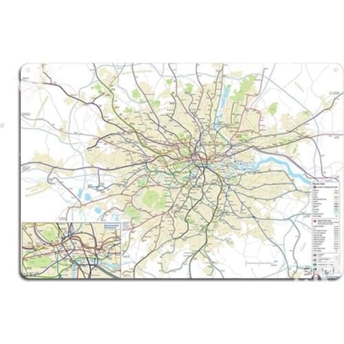 London Underground Geographical Map Metal Signs Cinema Kitchen Cinema Decoration Wall Plaque Tin sign Posters