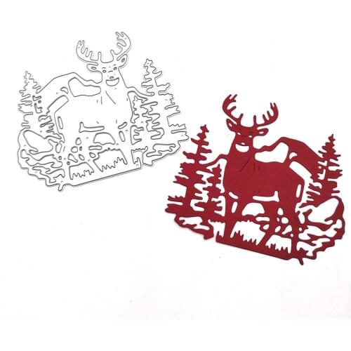Julyarts Deer Die Cutting Dies Craft Supplies Metal Dies for DIY Scrapbooking Embossing Gift Cards Decorative Craft Dies