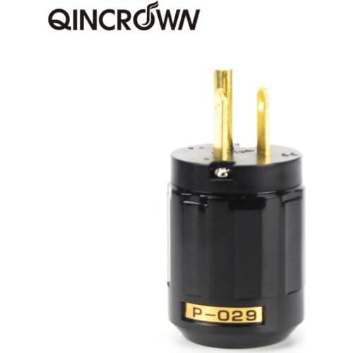 QINCROWN Oyaide P-029/C-029 brass US version IEC power plug for audio power cable