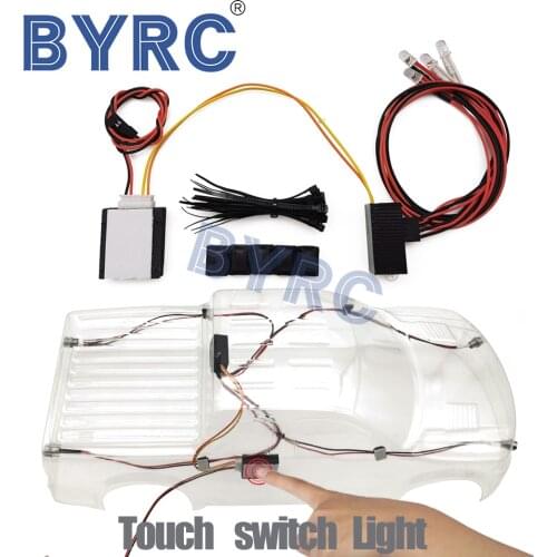 RC Car Touch control LED Light 5MM White&Red for 1:10 RC Crawler Traxxas TRX-4 Axial SCX10 90046 Tamiya CC01 D90 MST HPI