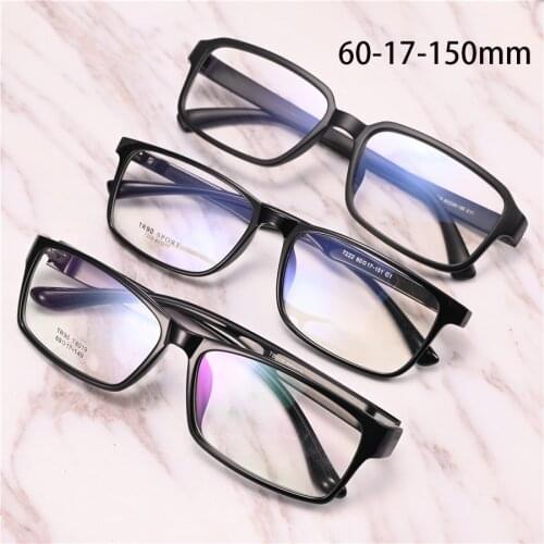 Rockjoy Oversized Eyeglasses Frames Male Women 60-17-150mm Wide Face Large Glasses Men TR90 Black Spectacles for Prescription