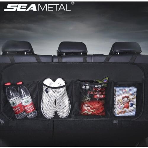 Car Trunk Mesh Bag Accessories Universal Auto Back Seat Organizer for SUV Hatchback MPV Automobiles Tail Trunk Storage Net Goods