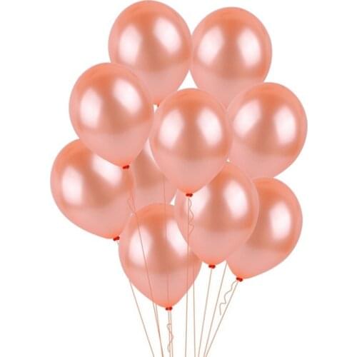 Rose gold balloon 12 inch shopping mall hotel festival wedding birthday party decoration pearl latex balloon