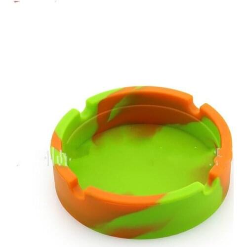 Silicone Ashtray Light Circular Ashtray NewSmoke Convenient Cigarette Case Creative Ashtrays