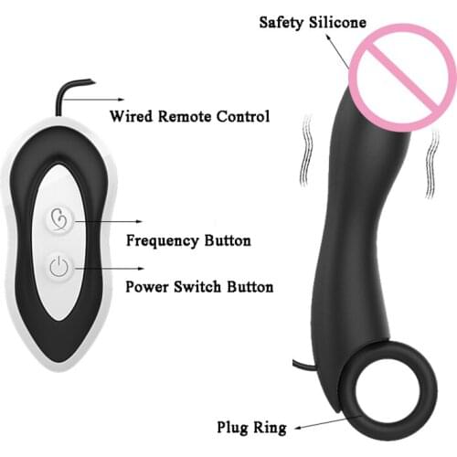 Silicone 7 Frequency Vibrating Prostate Massager Anal Plug Vibrator Vibrating Anal Dildo Butt Plug Sex Toys Sex Products