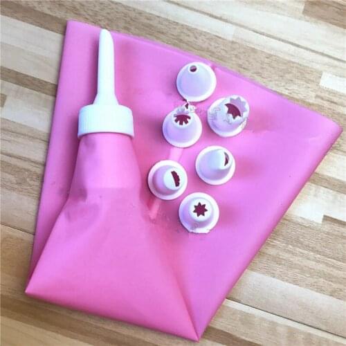 9PCS/Set Silicone DIY Icing Piping Cream Pastry Bags Plastic Nozzle Cake Decorating Tools Mold+Coupler Converter For Kitchen