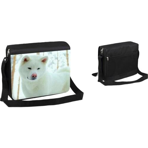 MERCHANDMANIA large shoulder bag SHIBA INU White Japanese dog infant kitty school backpacks male female school