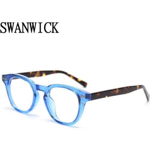 Swanwick retro optical glasses for men square glasses frames women blue brown transparent unisex spring accessories hot selling
