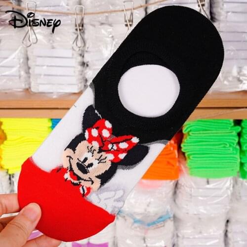 Disney Mickey thin section mesh female socks cute Donald Duck cartoon shallow mouth boat socks