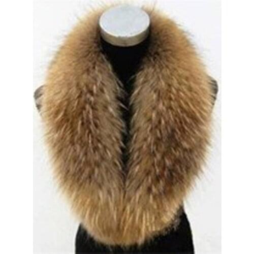 Natural fur raccoon fur collar 2019 fur fashion raccoon fur collar real fox fur scarf support custom free shipping
