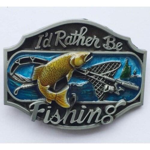 I'd Rather Be Fishing Belt Buckle