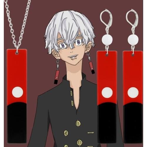Japanese manga tokyo revengers bijoux lzana kurokawa dangle earrings acrylic men women fashion jewelry cosplay trinket