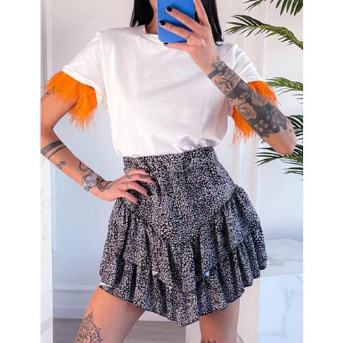 Women Summer Mesh Patchwork Elegant Blouse Tulle Ruffle Short Sleeve Slim Casual Blouse Top