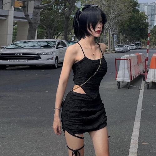 European And American Halter Camisole Womens Outerwear 2021 Slim-Fit Skirt Two-Strip Skirt Short Skirt Summer Suit