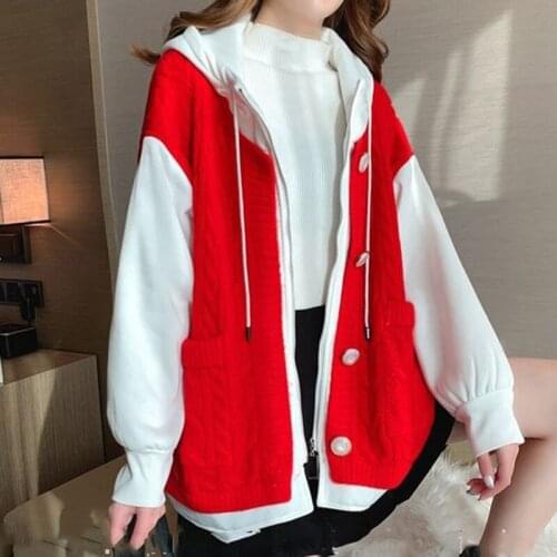 Women Long Cardigan Solid Hooded Sweater Long Coat 2020 Winter Women Knitting Coat Plus Size 5XL Casual Knittwear