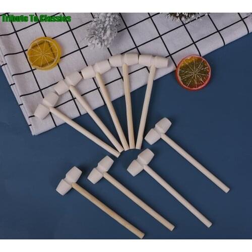 1/10 Pieces Mini Wooden Hammer Balls Toy Pounder Replacement Wood Mallets Baby 140 x 43 x 19mm
