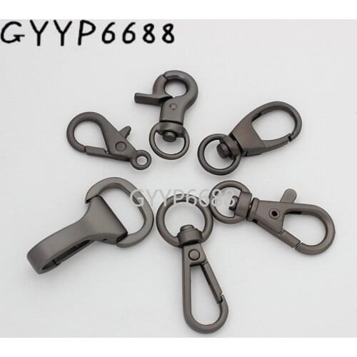 10-30-100 pieces 6 style matte gun color snap hook for shoulderbag swivel clasp hooks purse accessories