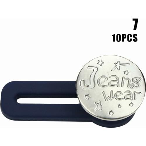 10pcs Jeans Retractable Button Adjustable Detachable Extended Button for Clothing Jeans M56