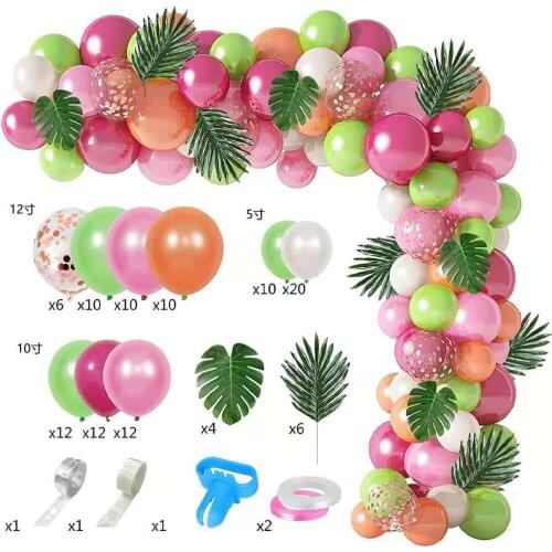117pcs balloon garland archway kit Hawaii Ah Loha pool party decoration props birthday wedding decoration supplies