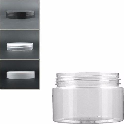18pcs/Lot 100ml Clear Pet Jar With Black/White/Transparent Plastic Cap W/Pe Liner , Jar,Cosmetic Jar,Plastic Container,Bottle