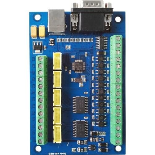 5 Axis CNC USB MACH3 Driver board breakout board engraving machine with MPG stepper motion controller blue card