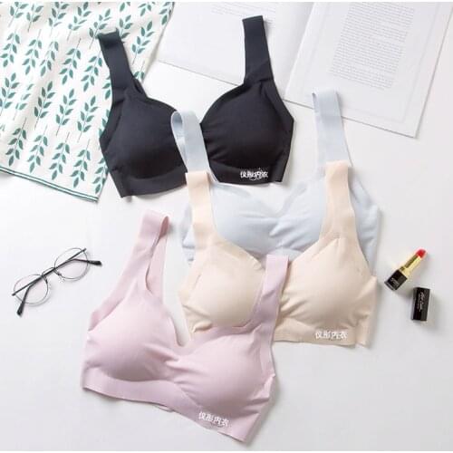 3D Sexy Lingerie Seamless Sport Bra Backless Top Bra Push Up Bralette Brassiere Women Underwear ice silk sports sleeping vest