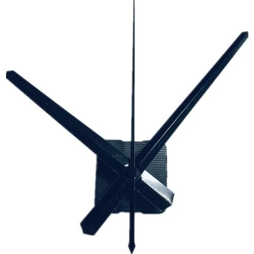 Silent Wall Clock Quartz Movement Mechanism 28mm shanft All Black DIY Wall Clock Quartz Clock with metal Hand Clock Movement