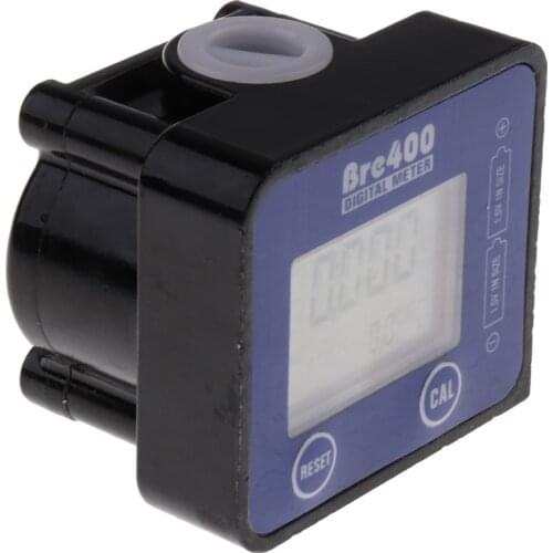 Digital Electronic Flow Meter Diesel Water Oil Fluid Liquid With LCD Display