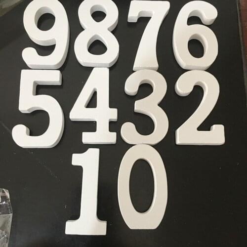 Wooden Blank Number Letter Crafts Unfinished Wood Slices Sign Board for DIY Craft Projects Home Sign Wall Wedding Party Decor