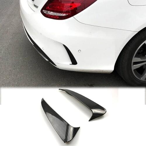 For Mercedes Benz C Class W205 Sedan Sport 4 Doors Rear Bumper Air Vent Cover Fender Stickers Accessories Car Styling