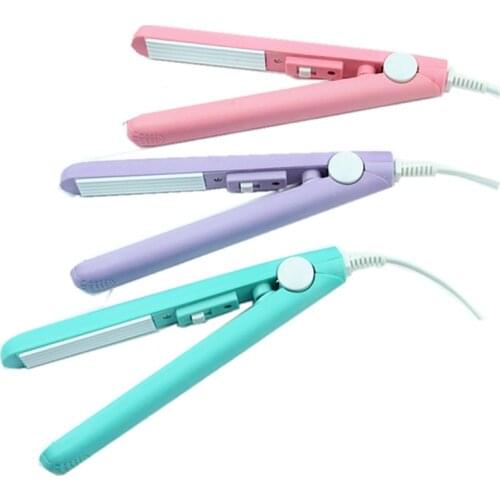 New Electronic Ceramic Fast Hair Straightener Portable Mini Hair Flat Curling Iron Corrugated Hair Curler Straightening Irons EU