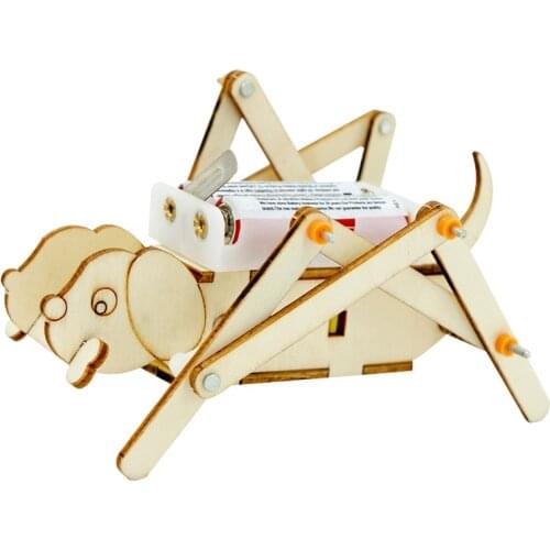 Electronic Crawling Robot Dog Toys For Kids DIY Assemble Model Technology Steam Science Experiment Educational Toy For Child