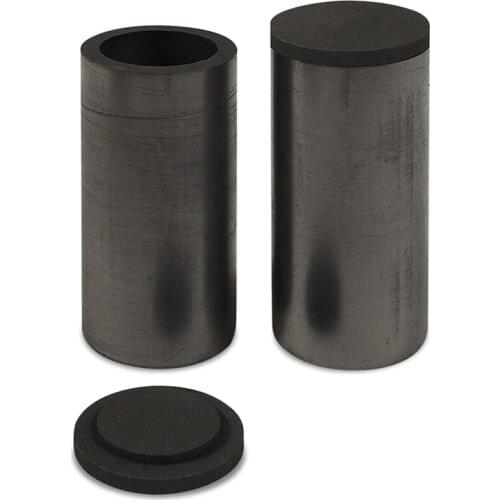 Graphite Crucible 2 Pack With Lids For Metal Melting Furnace - Aluminum, Gold, Silver Melting - Capacity 20Ml Crucibles