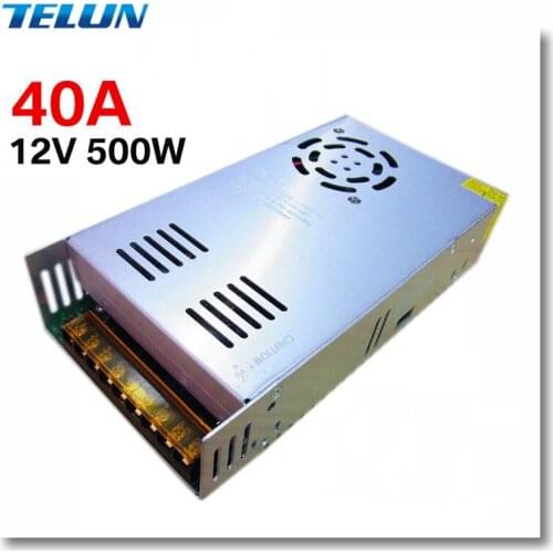 TELUN DC12V 500W 40A AC220V or 110V to 12V DC Regulated Transformer Switching Power Supply Battery Charger